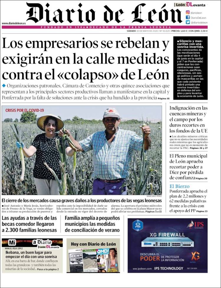 Portada de Diario de León (España)