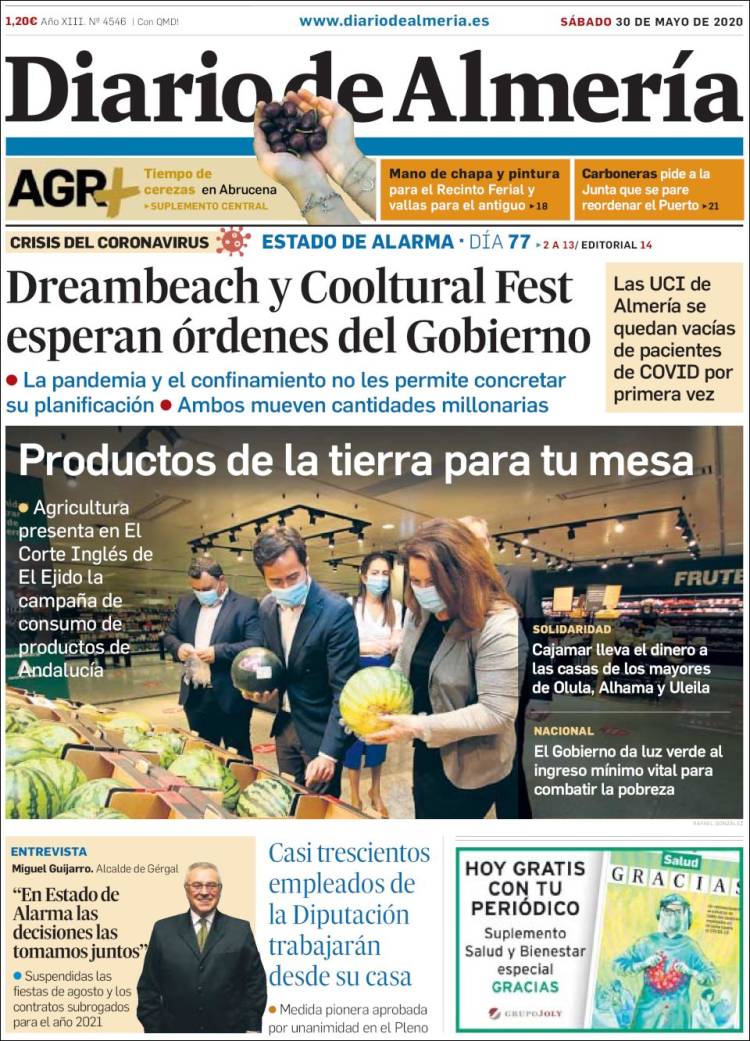 Portada de Diario de Almería (España)