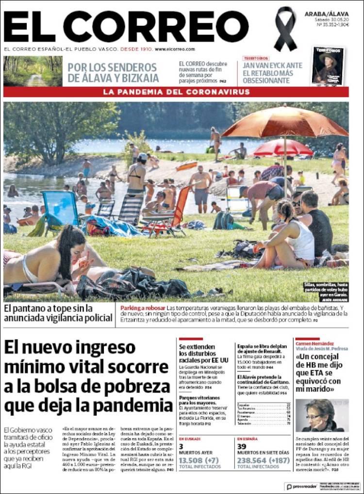 Portada de El Correo - Álava (España)
