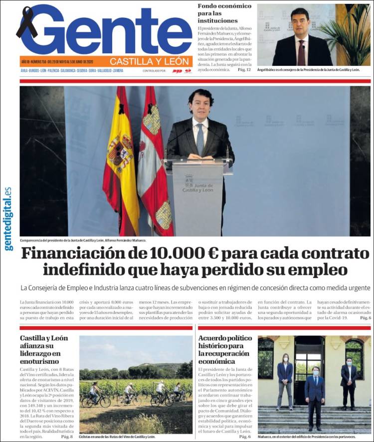 Portada de Gente en Palencia (España)