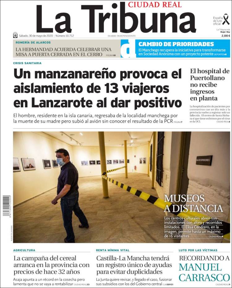 Portada de La Tribuna de Ciudad Real (España)