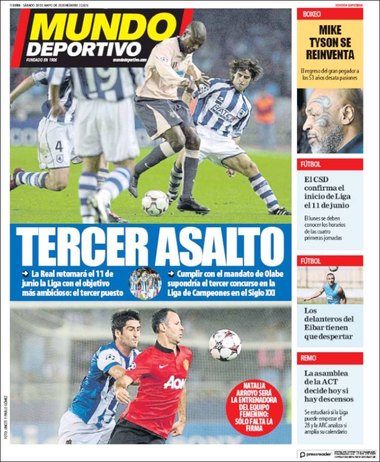 Portada de Mundo Deportivo Gipuzkoa (España)