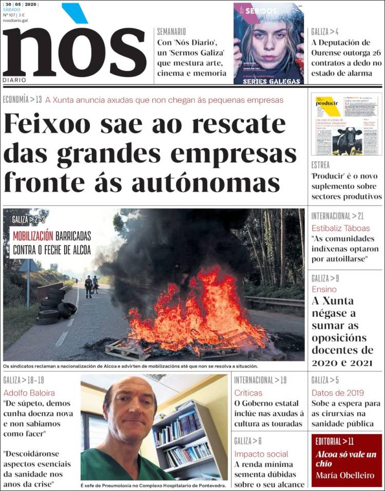 Portada de Nòs Diario (España)