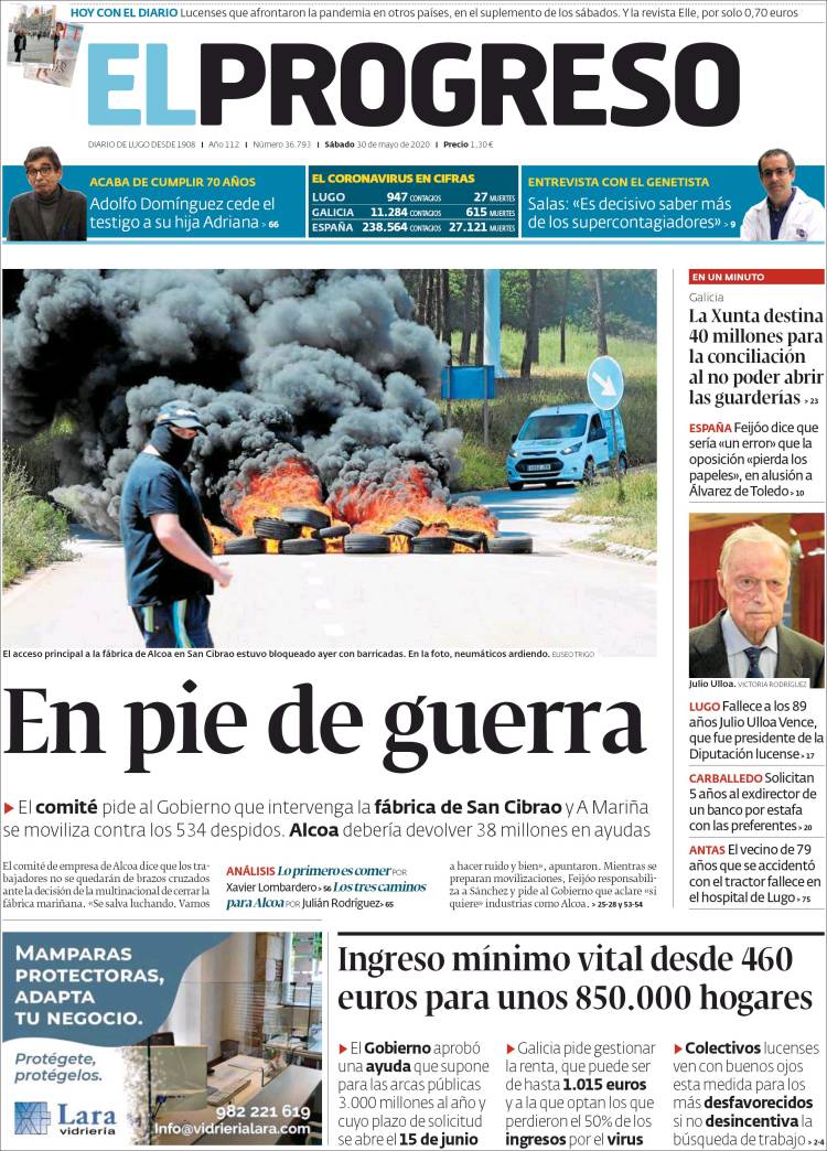 Portada de El Progreso (España)