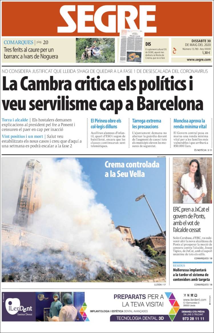 Portada de Segre (España)