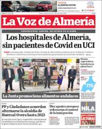 Portada de La Voz de Almería (España)