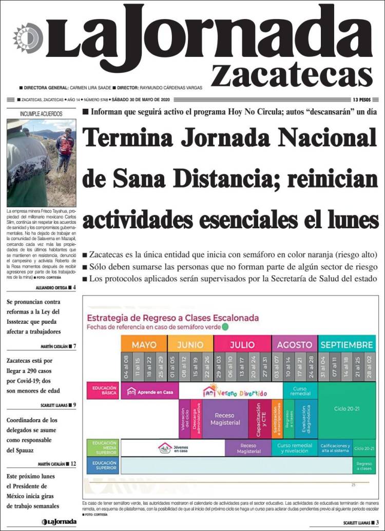 Portada de Jornada de Zacatecas (M&eacute;xico)