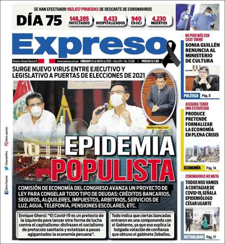 Portada de Expreso (Perú)