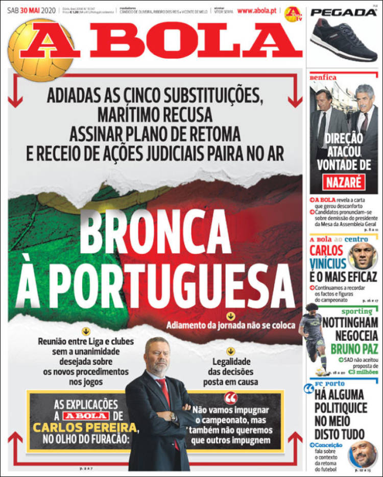 Portada de A Bola (Portugal)