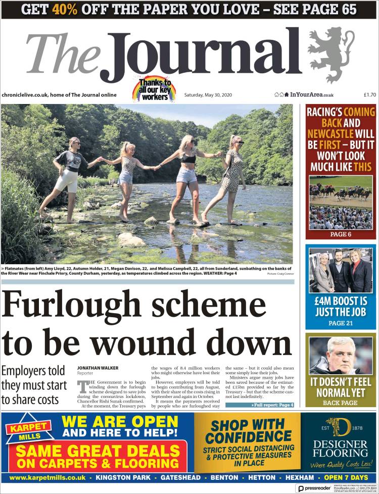 Portada de The Journal (Reino Unido)