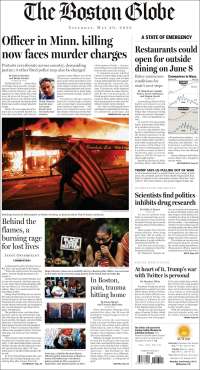 Portada de Boston Globe (USA)