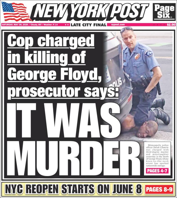 Portada de New York Post (USA)