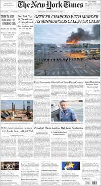 Portada de New York Times (USA)