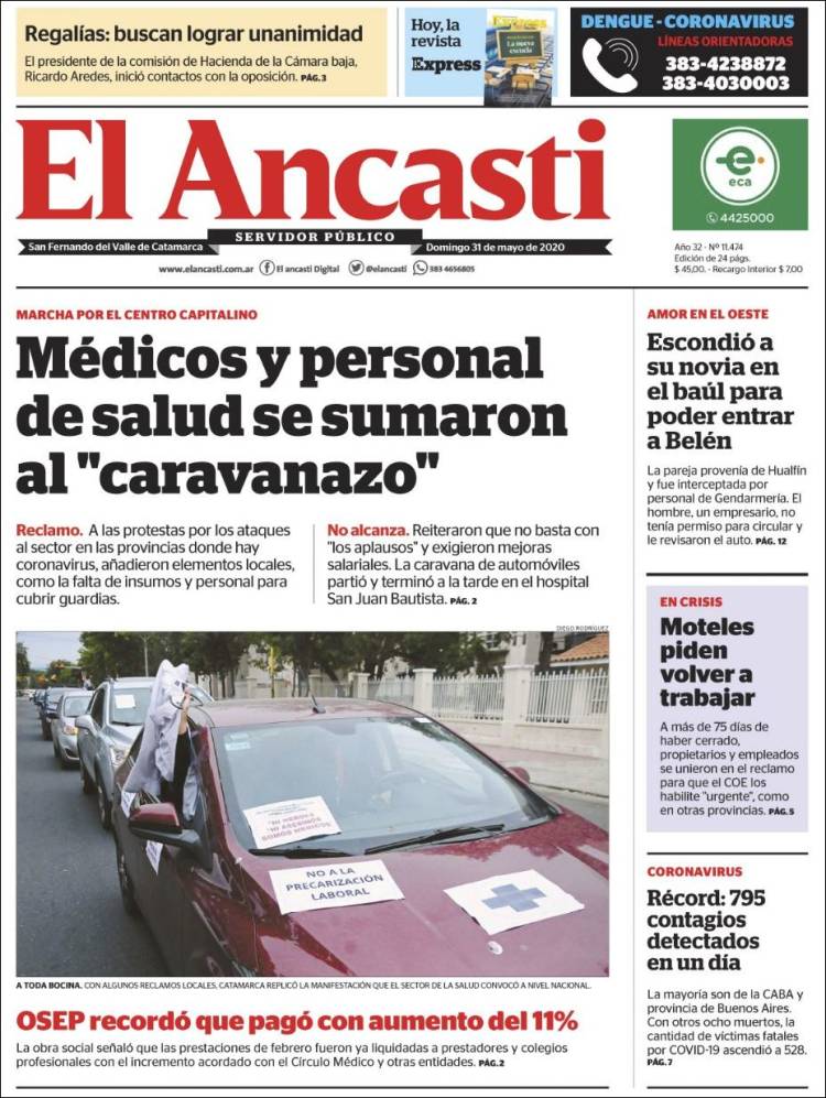 Portada de El Ancasti (Argentina)