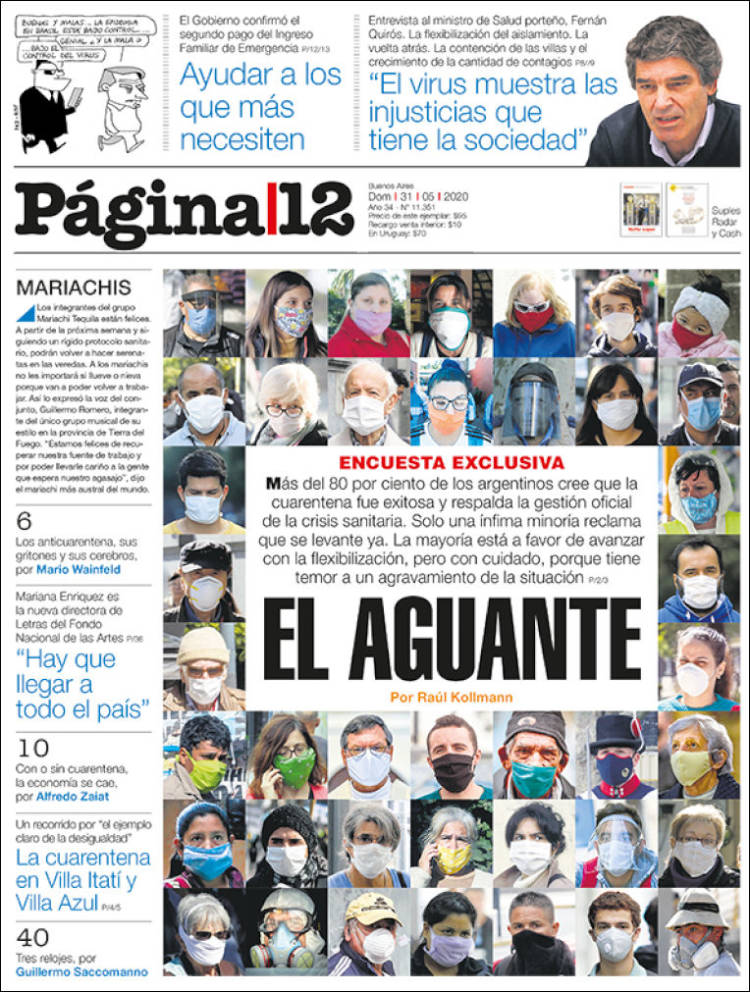 Portada de Página/12 (Argentina)