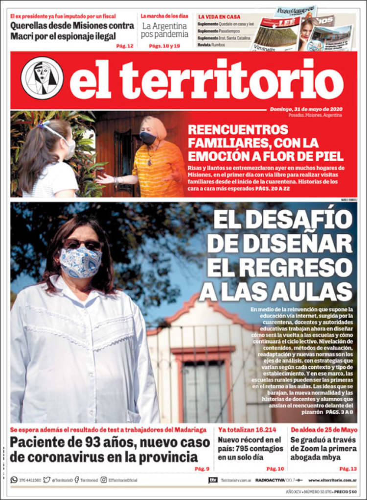 Portada de El Territorio (Argentina)