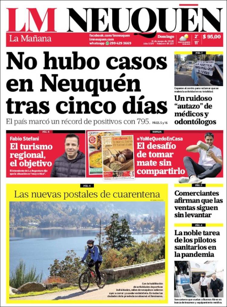 Portada de La Mañanade Neuquén (Argentina)