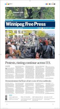 Portada de Winnipeg Free Press (Canadá)