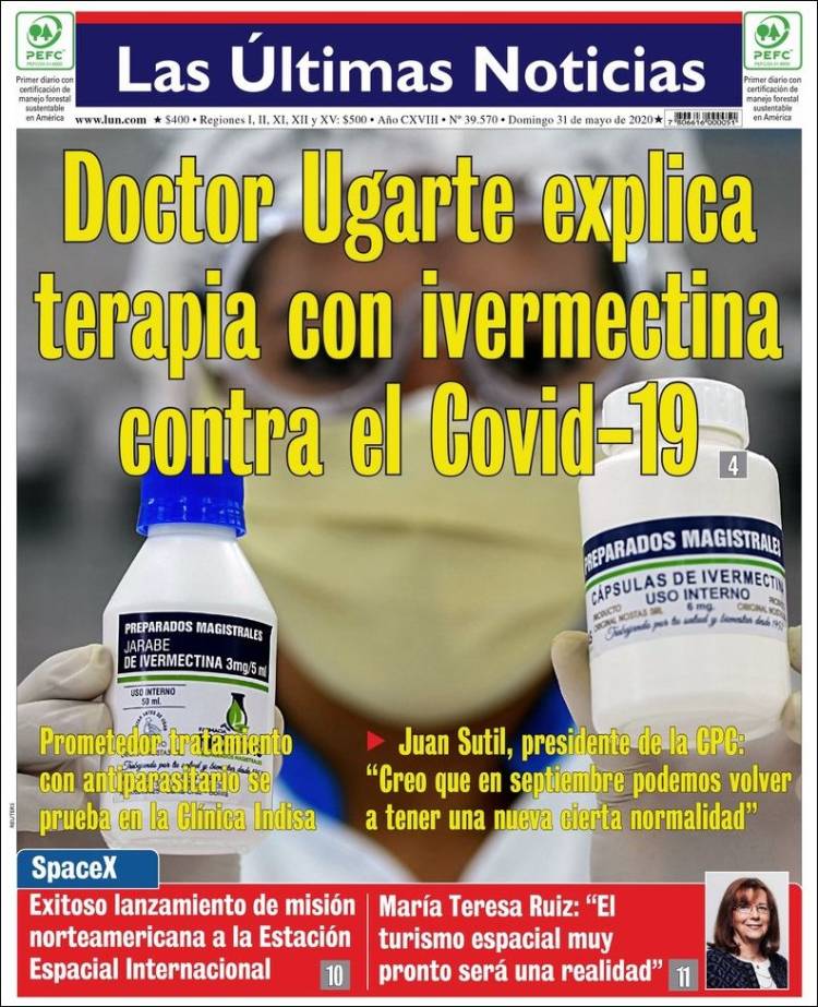 Portada de Las Últimas Noticias (Chile)