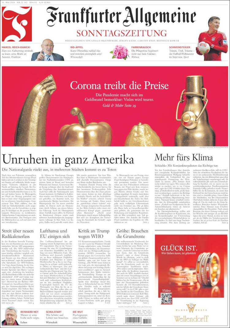 Portada de Frankfurter Allgemeine (Alemania)