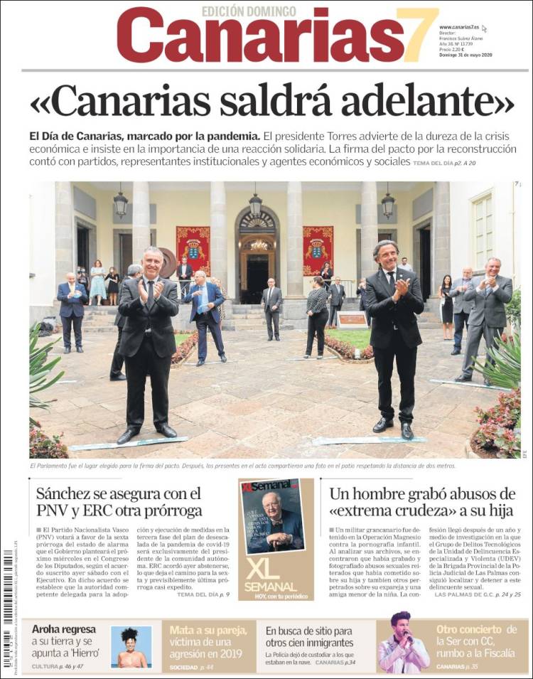 Portada de Canarias 7 (España)