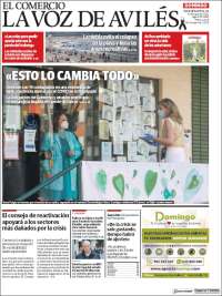 Portada de El Comercio - Avilés (España)