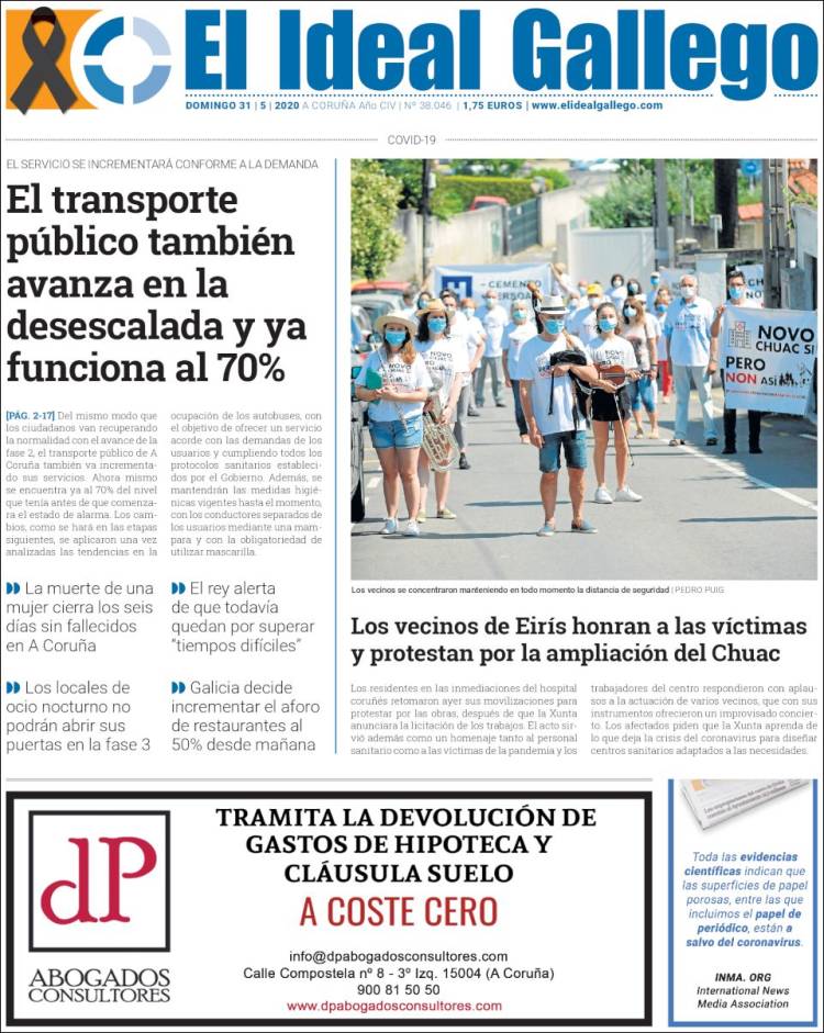 Portada de El Ideal Gallego (España)