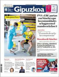 Portada de Noticias de Gipuzkoa (España)