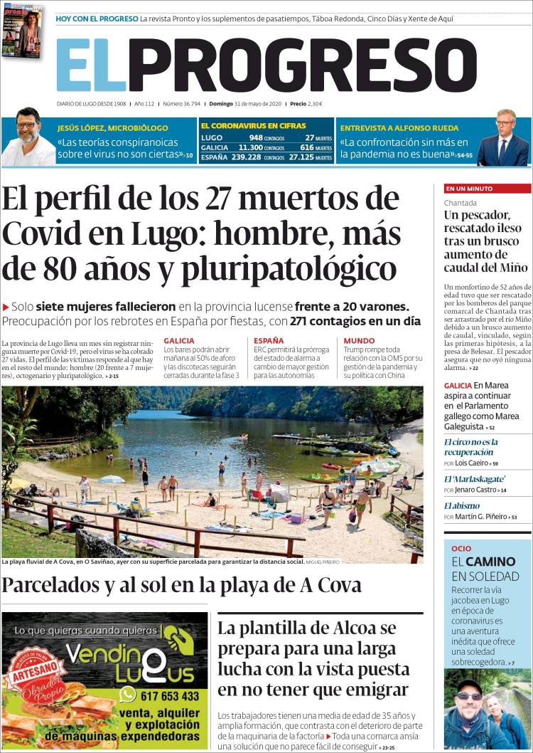 Portada de El Progreso (España)