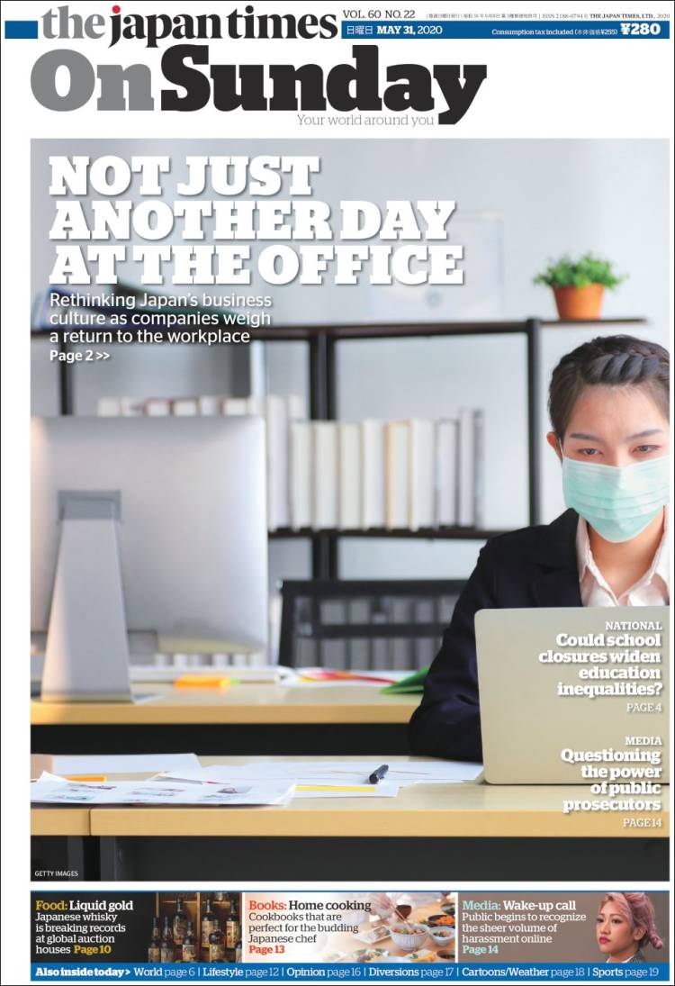 Portada de The Japan Times (Jap&oacute;n)