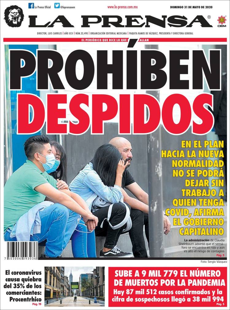 Portada de La Prensa (M&eacute;xico)