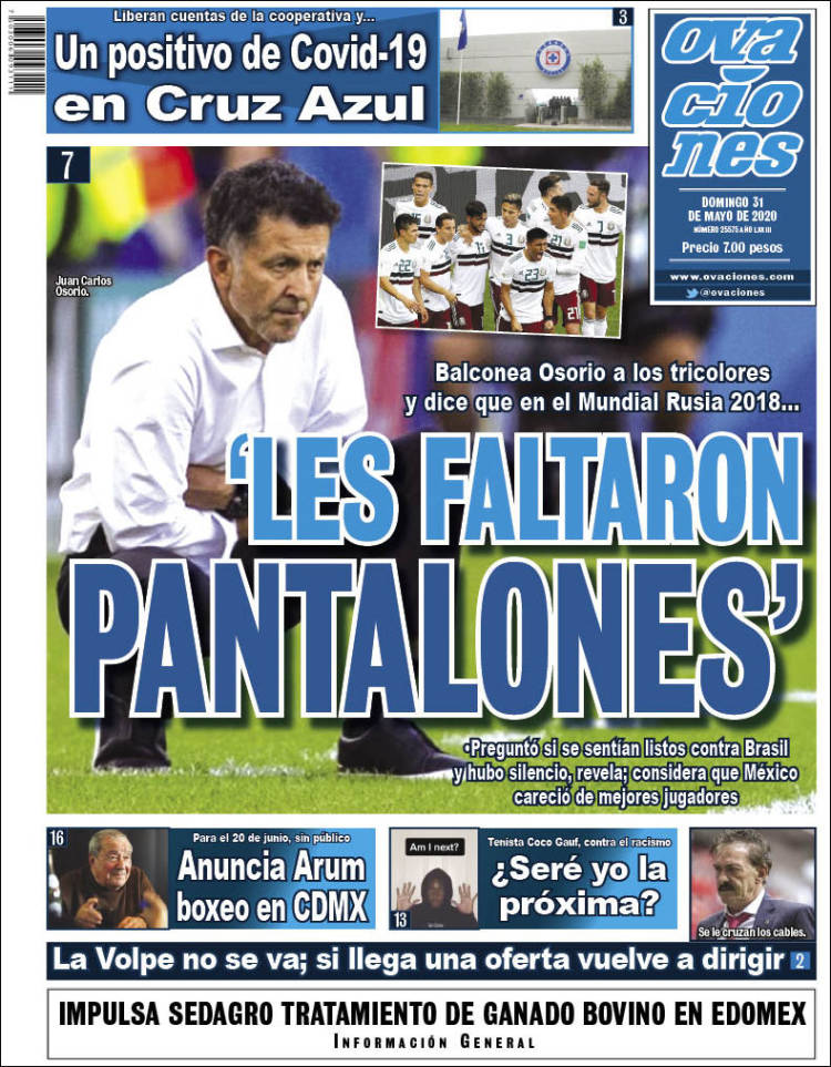 Portada de Ovaciones (M&eacute;xico)