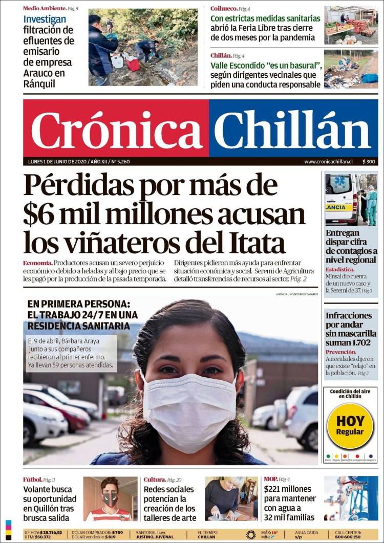 Portada de Crónica Chillán (Chile)