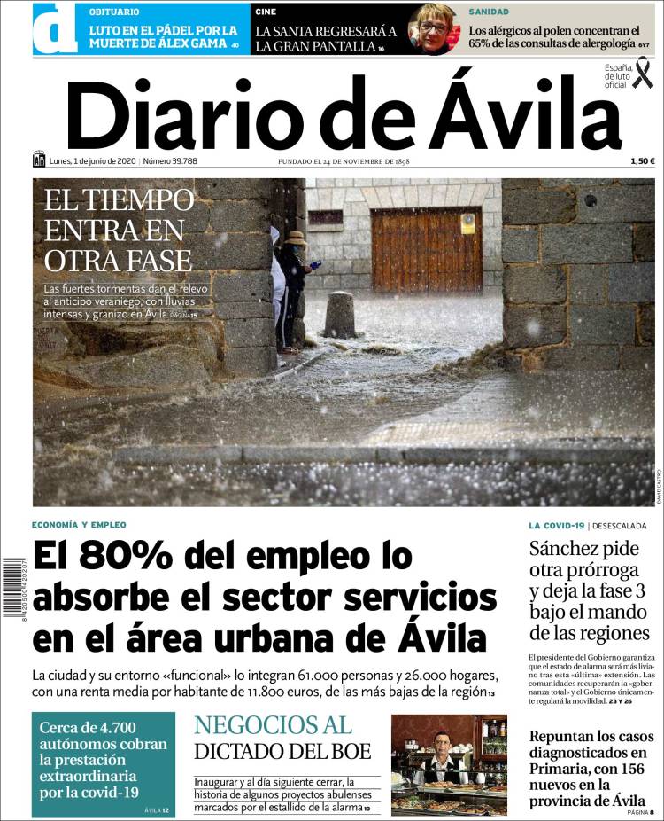 Portada de Diario de Ávila (Spain)