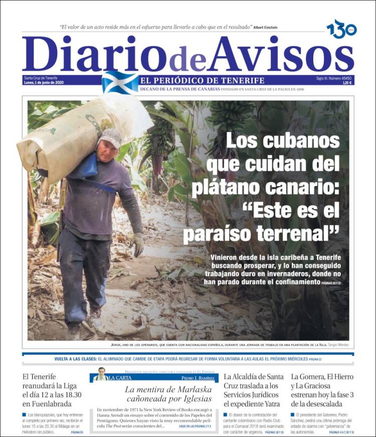 Portada de Diarios de Avisos (Espa&ntilde;a)