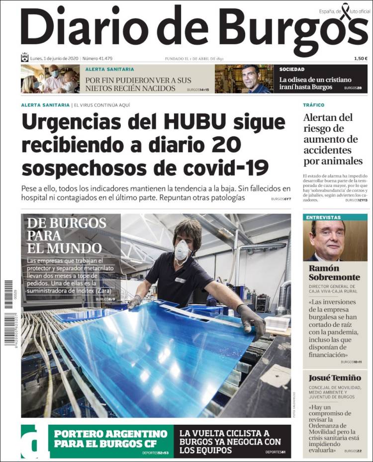 Portada de Diario de Burgos (Spain)