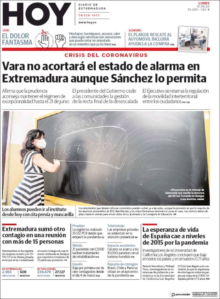 Portada de Hoy - Badajoz (Espa&ntilde;a)