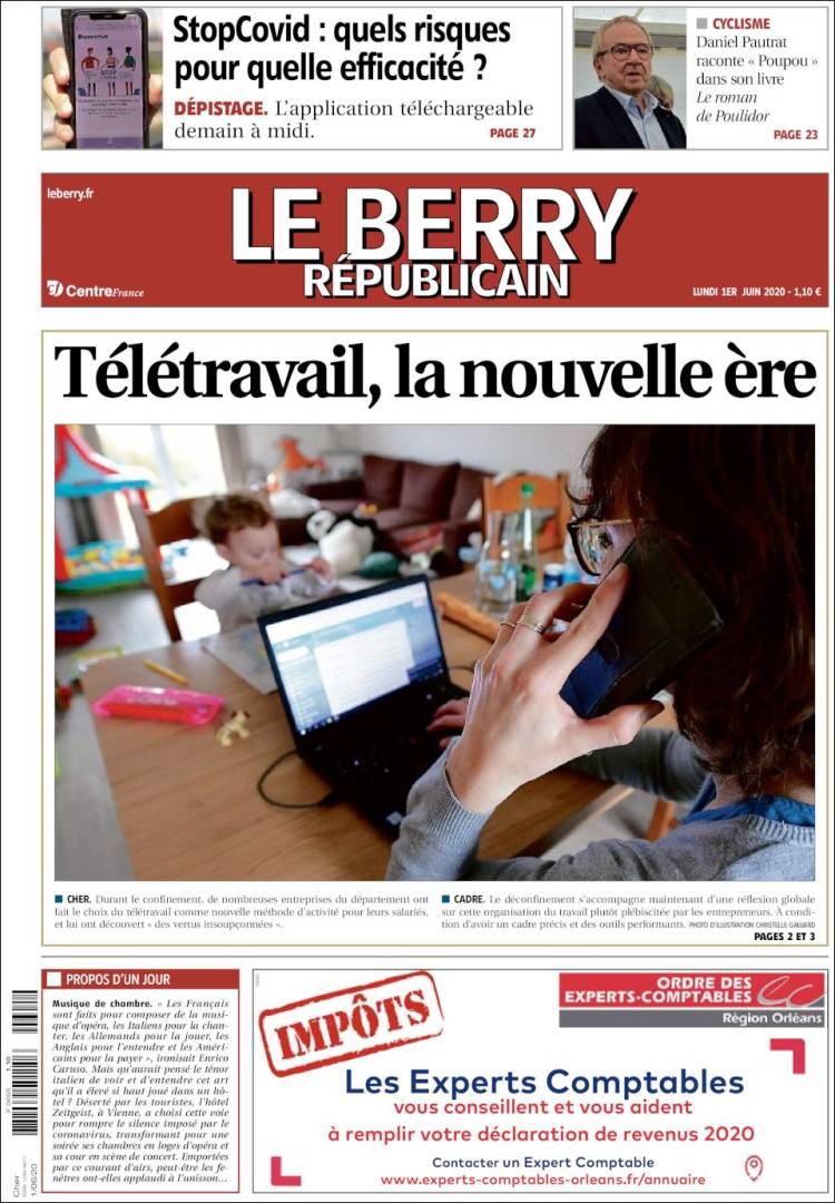 Portada de Berry Republicain (Francia)