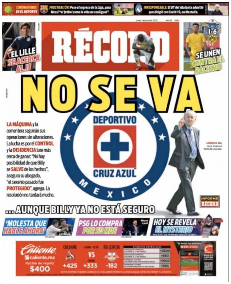 Portada de Record (México)