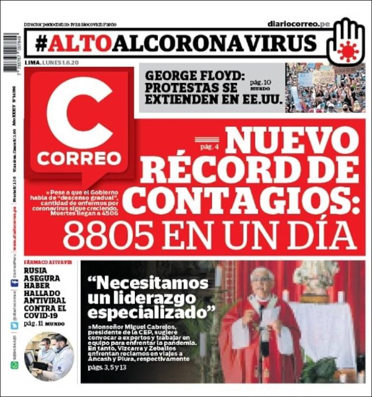 Portada de Diario Correo (Per&uacute;)