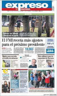 Portada de Expreso (Ecuador)