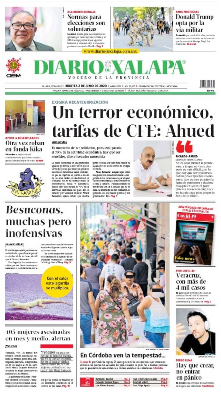 Portada de Diario de Xalapa (México)