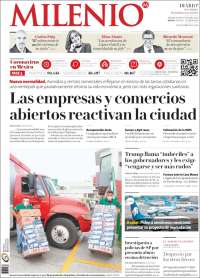 Portada de Milenio de Monterrey (México)