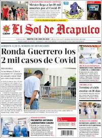 Portada de El Sol de Acapulco (México)