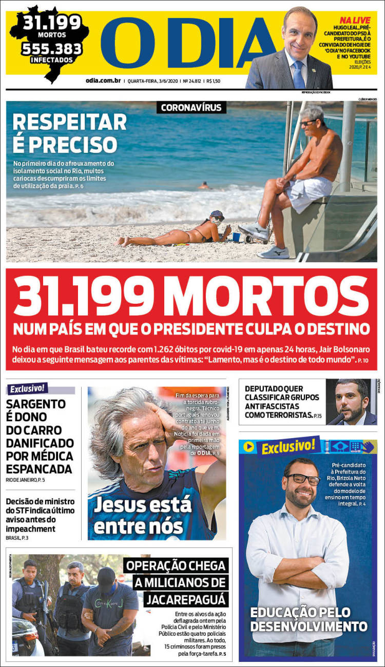 Portada de O Dia (Brasil)