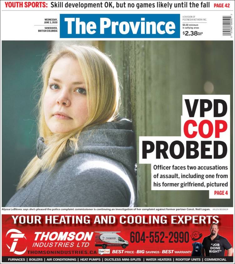 Portada de The Province (Canada)