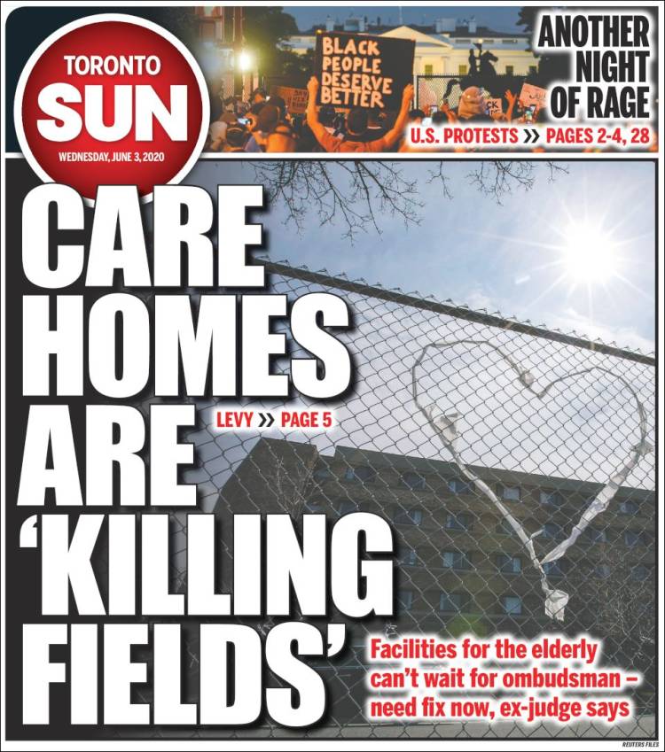 Portada de The Toronto Sun (Canada)