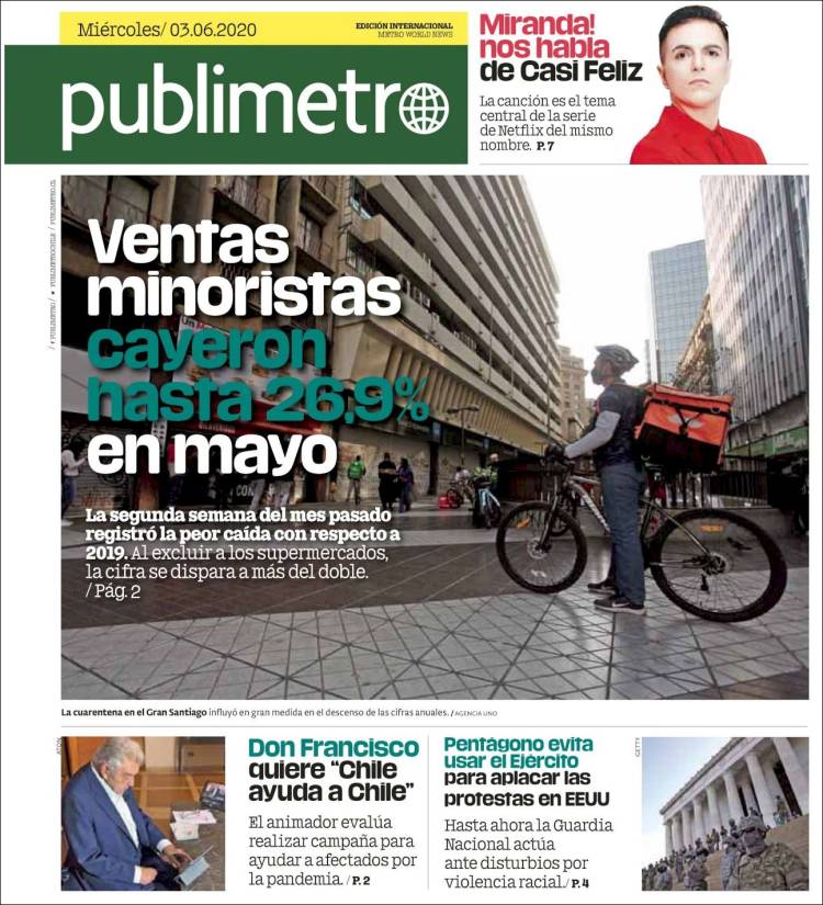 Portada de Publimetro (Chile)