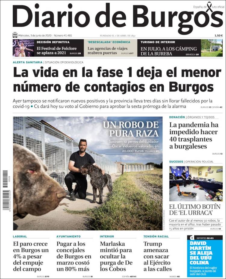 Portada de Diario de Burgos (Espa&ntilde;a)