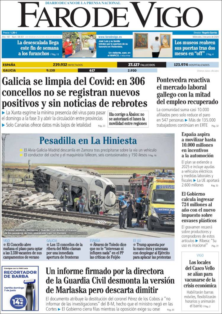 Portada de Faro de Vigo (Espa&ntilde;a)